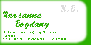 marianna bogdany business card